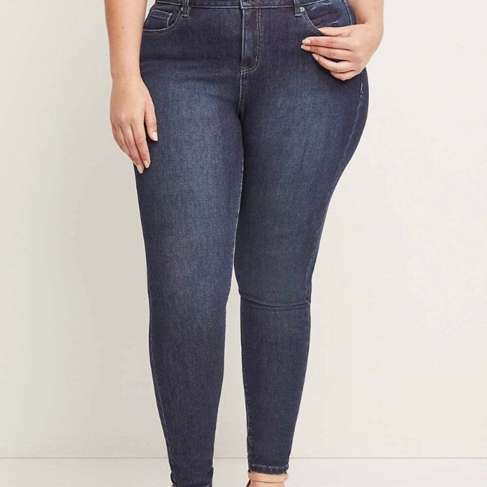 Lane Bryant Ultimate Stretch Skinny Jeans Women's 20 Black High Rise Stretch